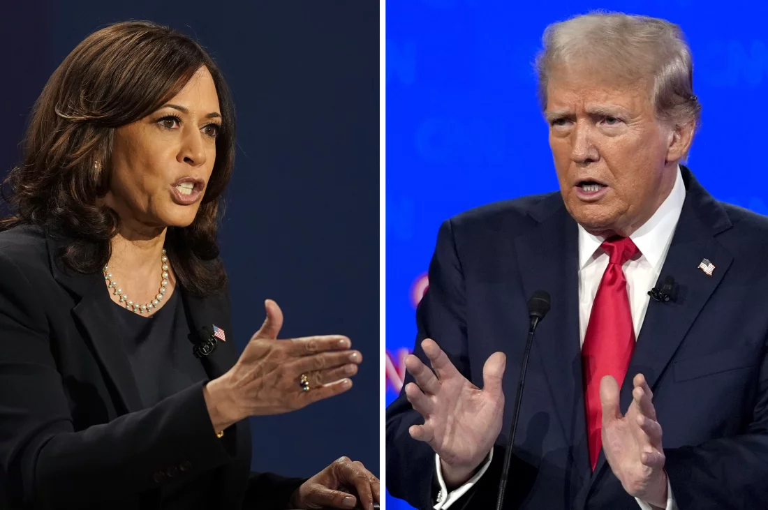 Former President Donald Trump and Vice President Kamala Harris | AP News