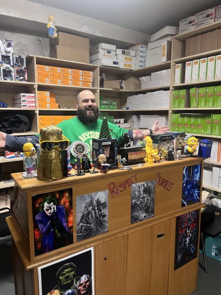 Marc Berman in his "office."